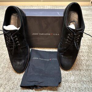 John Varvatos Leather Derby Shoe with Wraparound Zipper Detail - Men's Size 10.5